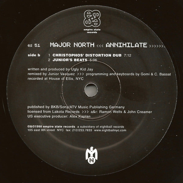 Major North : Annihilate (The Junior Vasquez Remixes) (12")
