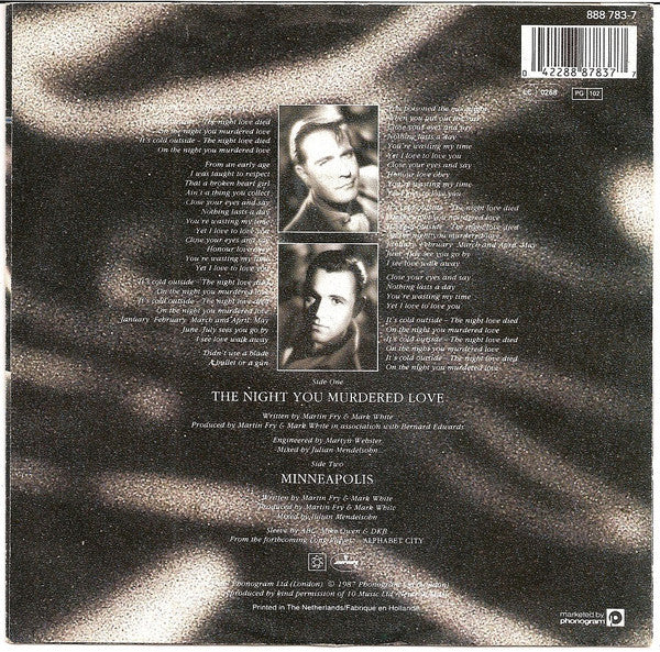 ABC : The Night You Murdered Love (7", Single)