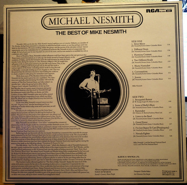 Michael Nesmith : The Best Of Mike Nesmith (LP, Comp)