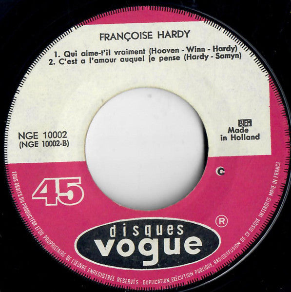 Francoise Hardy* : Grand Gala Du Disque 1963 (7", EP, Lar)