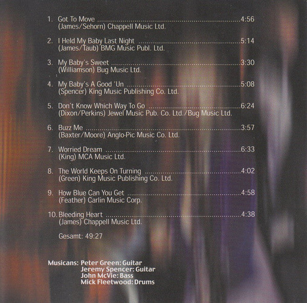 Fleetwood Mac : Live In Concert '68 (CD, Album, RE)