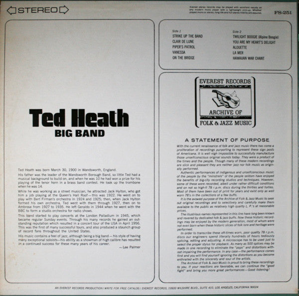 Ted Heath : Big Band (LP, Comp)