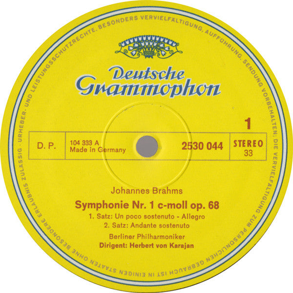 Brahms* - Berliner Philharmoniker, Herbert von Karajan : 4 Symphonien (4xLP + Box)