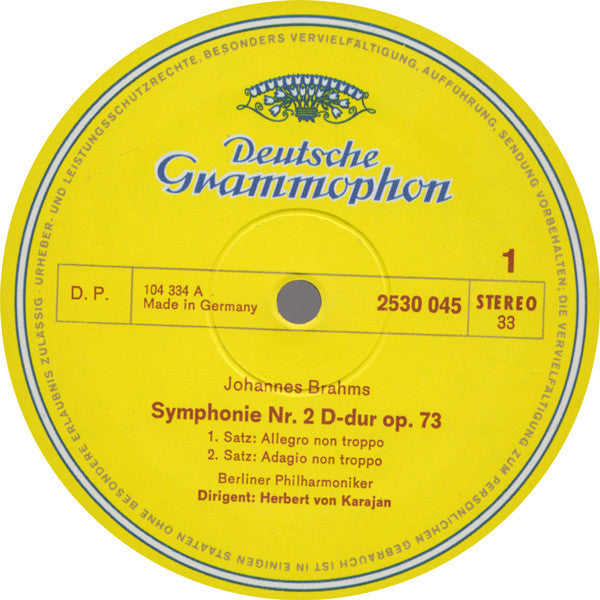 Brahms* - Berliner Philharmoniker, Herbert von Karajan : 4 Symphonien (4xLP + Box)