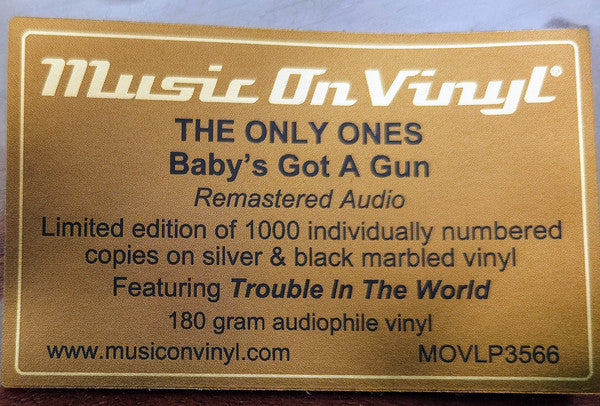 The Only Ones : Baby's Got A Gun (LP, Ltd, Num, RE, RM, Sil)