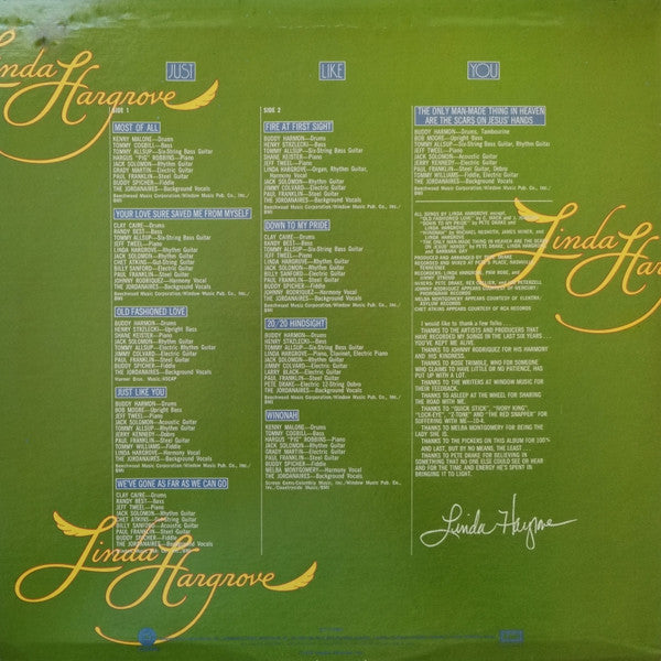 Linda Hargrove : Just Like You (LP, Album, Los)