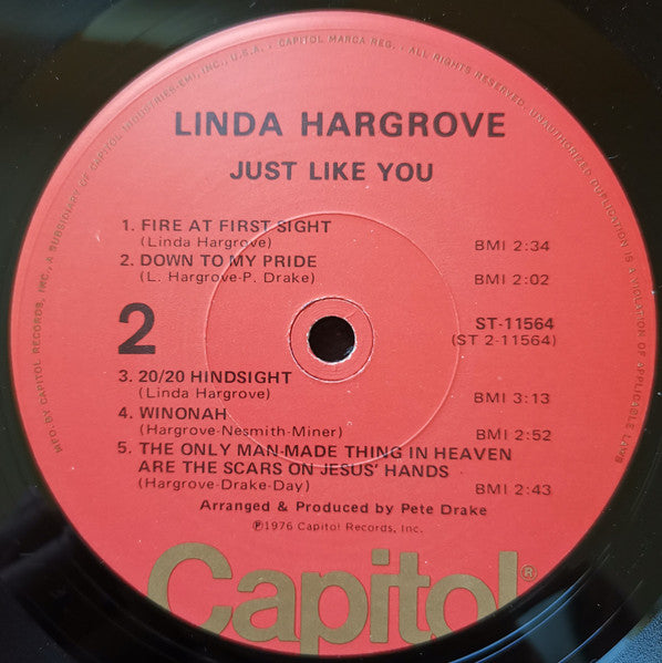 Linda Hargrove : Just Like You (LP, Album, Los)