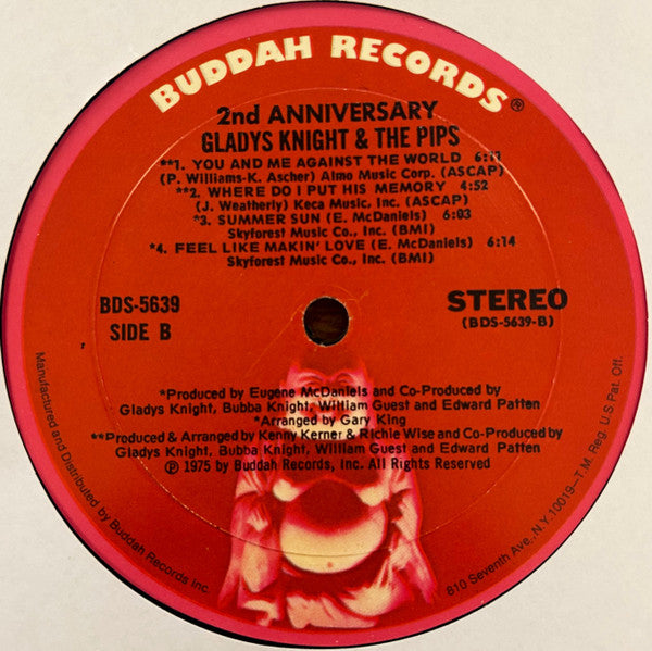 Gladys Knight & The Pips* : 2nd Anniversary (LP, Album, Mon)
