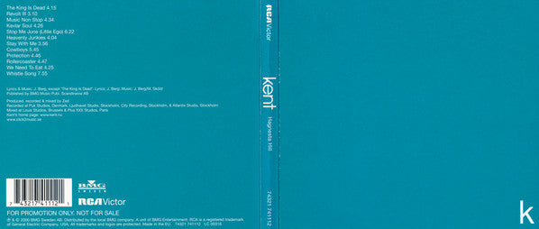 Kent (2) : Hagnesta Hill (English Version) (CD, Album, Promo, Dig)