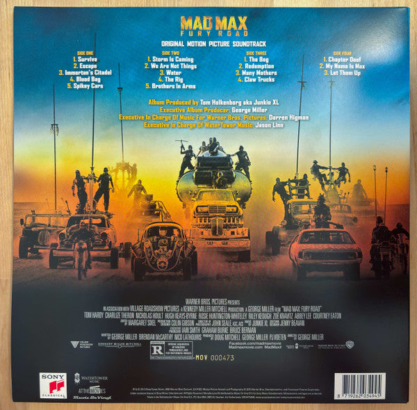 Tom Holkenborg AKA Junkie XL : Mad Max: Fury Road (Original Motion Picture Soundtrack) (2xLP, Album, Ltd, Num, RE, Smo)