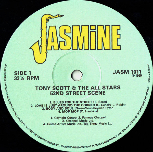 Tony Scott All-Stars : 52nd Street Scene (LP, Album, Mono, RE, Mic)