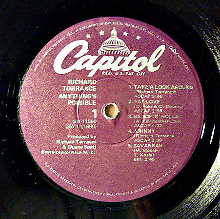 Richard Torrance : Anything's Possible (LP, Album)