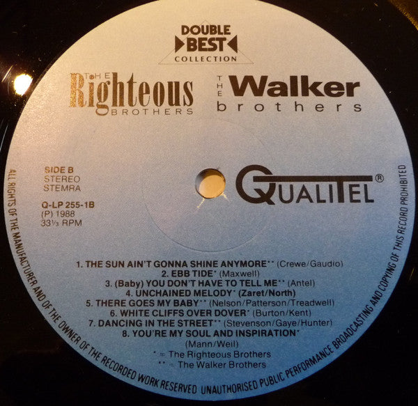 The Righteous Brothers / The Walker Brothers : Double Best (LP, Comp, RM)