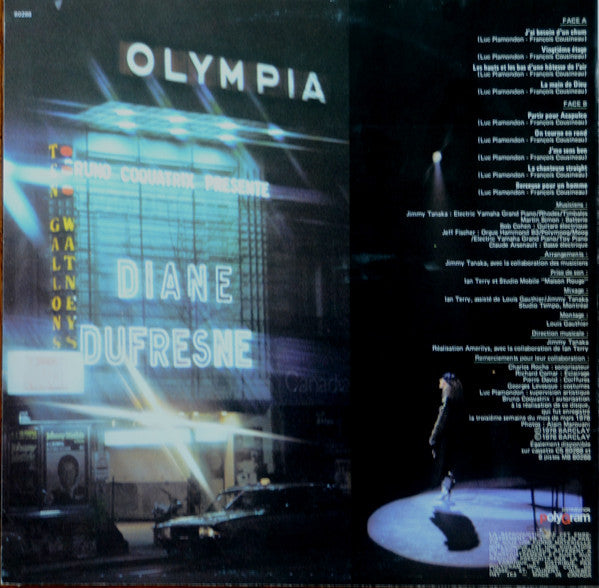 Diane Dufresne : J'me Sens Ben - Enregistrement Public A L'Olympia Vol. 2 (LP)