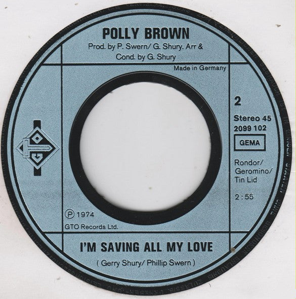 Polly Brown : Up In A Puff Of Smoke / I'm Saving All My Love (7", Single)