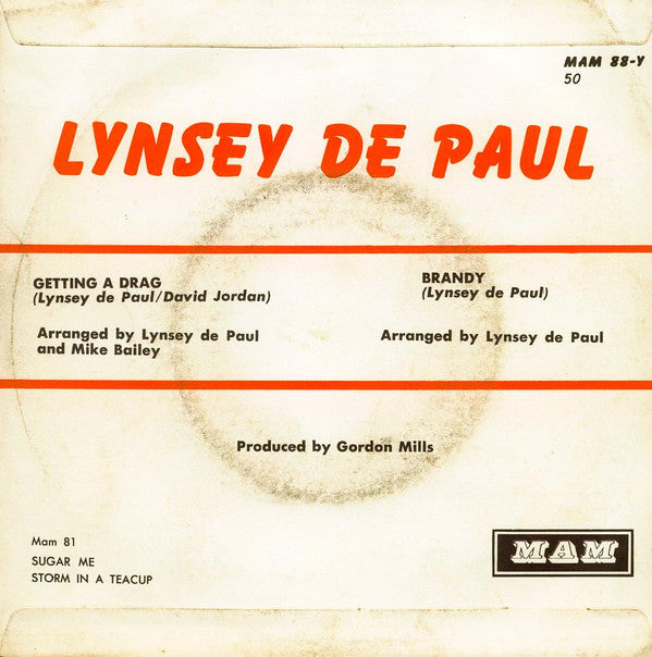 Lynsey De Paul : Getting A Drag (7", Single)