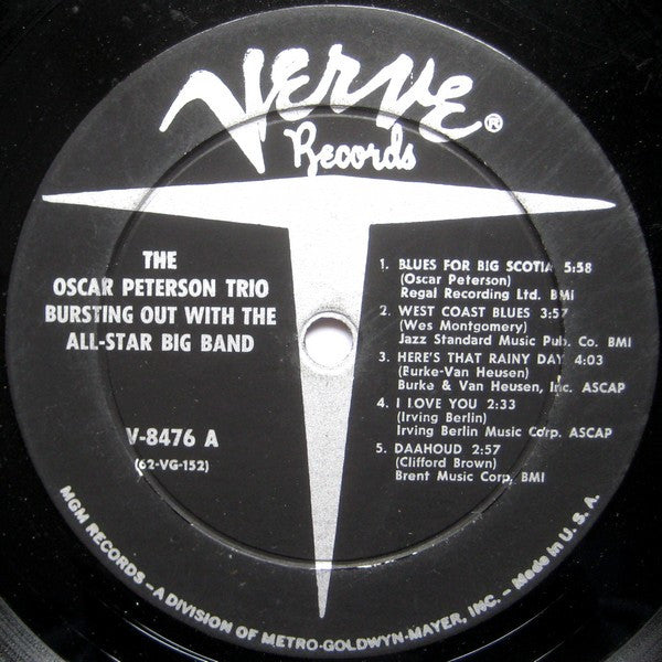 The Oscar Peterson Trio : Bursting Out With The All-Star Big Band (LP, Album, Mono, Gat)