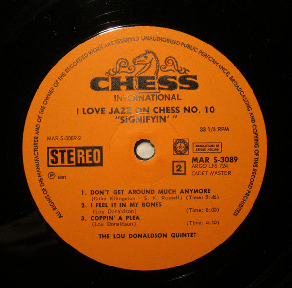 Lou Donaldson : Signifyin' (LP, Album, RE)