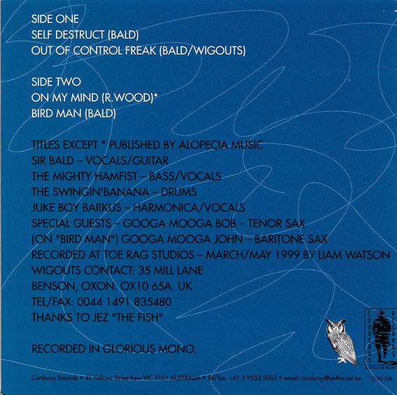 Sir Bald Diddley & His Wig Outs* : Maximum Rhythm'n'Bird - Australian Tour EP (7", EP, Mono)