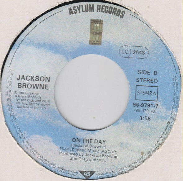 Jackson Browne : Tender Is The Night (7", Single)
