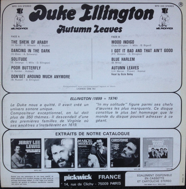 Duke Ellington : Autumn Leaves (LP, Comp)