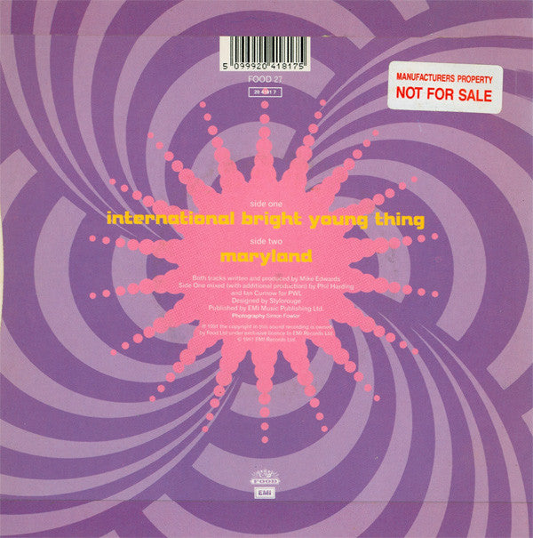 Jesus Jones : International Bright Young Thing (7", Single, Pap)