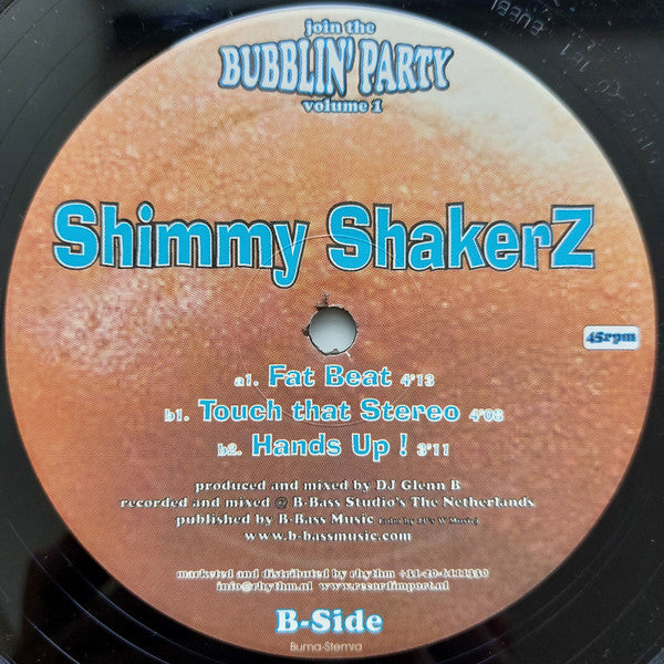 Shimmy Shakerz : Join The Bubblin'Party volume 1 (12")