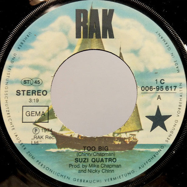 Suzi Quatro : Too Big (7", Single)