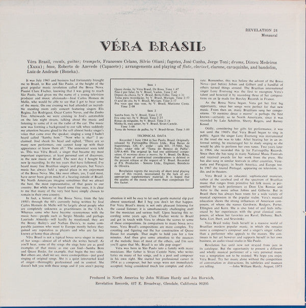 Véra Brasil : Véra Brasil (LP, Album, Mono)