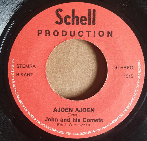 John & His Comets : Waarom Angeline. (7", Single)