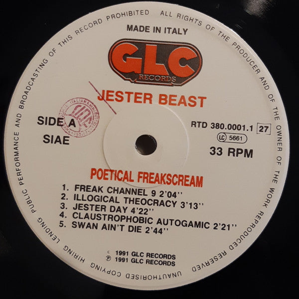 Jester Beast : Poetical Freakscream (LP, Album)