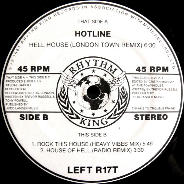 Hotline : Hell House (London Town Remix) (12")