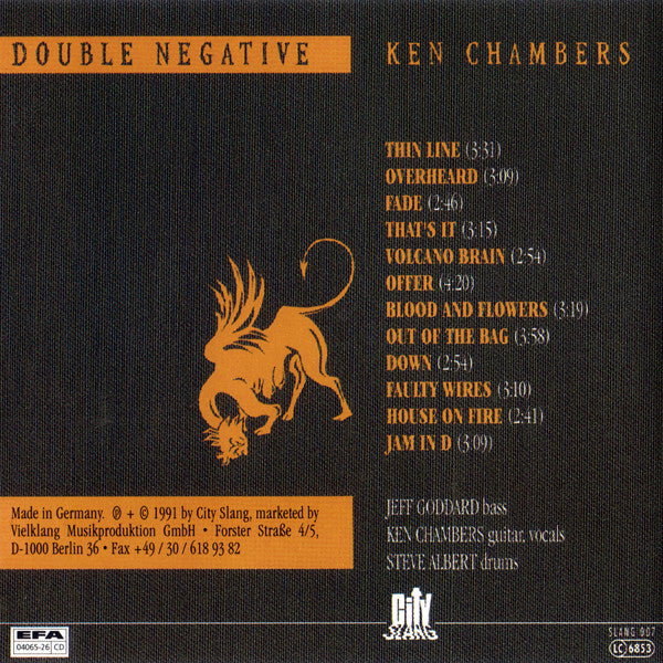 Ken Chambers : Double Negative (CD, Album)