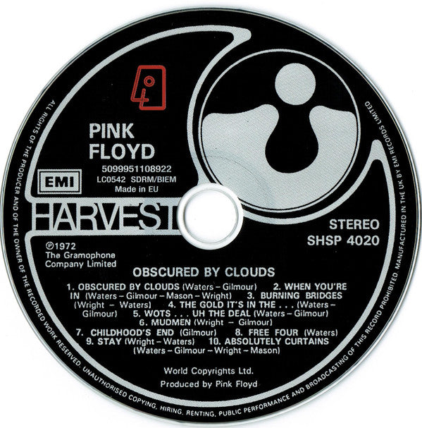 Pink Floyd : Obscured By Clouds (CD, Album, RE, Car)