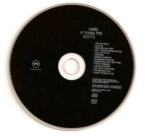 Laura Fygi : Laura Fygi At Ronnie Scott's (CD, Album, RE)