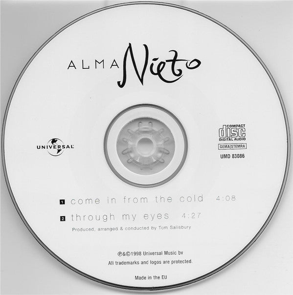 Alma Nieto : Come In From The Cold (CD, Single, Car)
