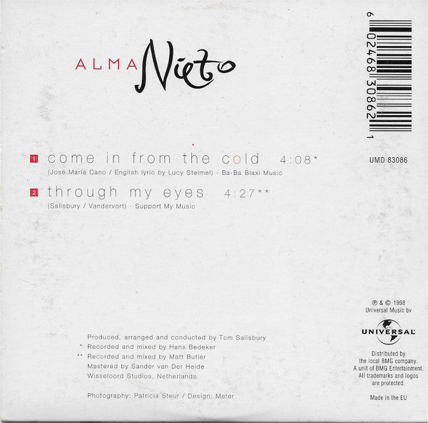 Alma Nieto : Come In From The Cold (CD, Single, Car)