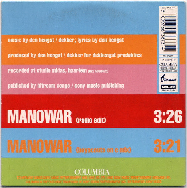 Mermaid : Manowar (CD, Single)