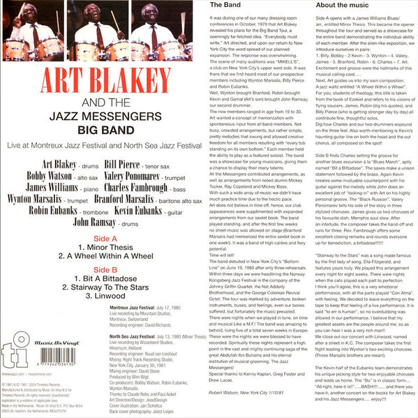 Art Blakey & The Jazzmessengers Big Band* : Live At Montreux And North Sea (LP, Album)