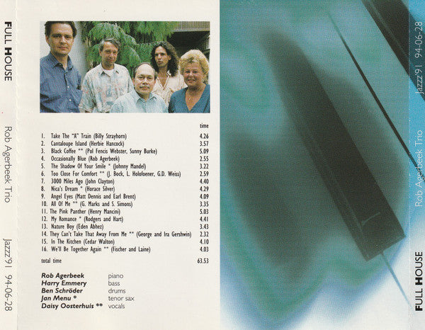 Rob Agerbeek Trio : Full House (CD, Album)