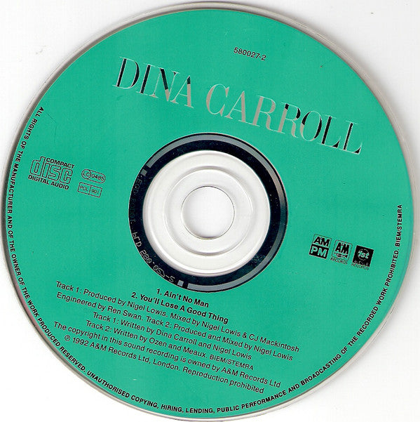 Dina Carroll : Ain't No Man (CD, Single, Car)