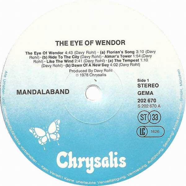 Mandalaband : The Eye Of Wendor: Prophecies (LP, Album, RE)