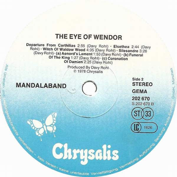 Mandalaband : The Eye Of Wendor: Prophecies (LP, Album, RE)