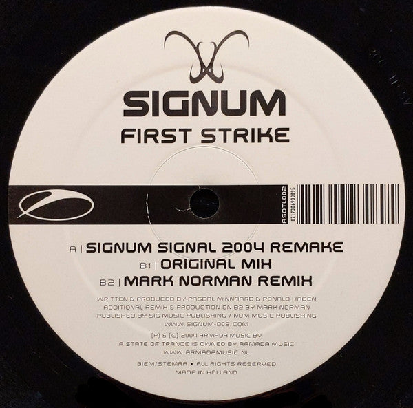 Signum : First Strike (12", Ltd)