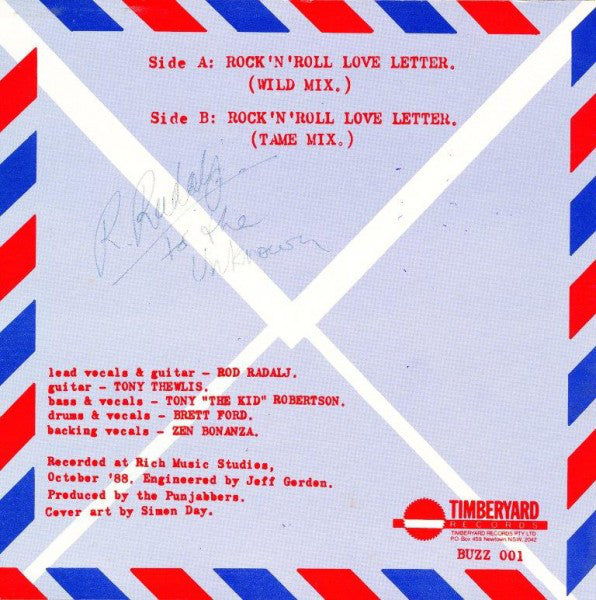 The Punjabbers : Rock 'N' Roll Love Letter (7")