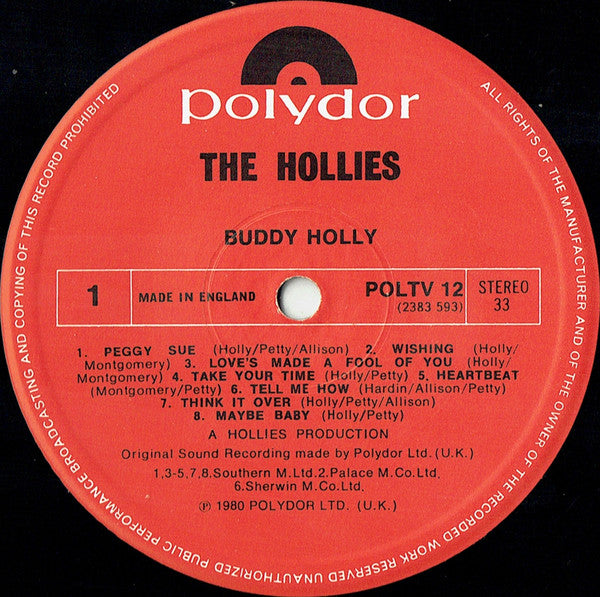 The Hollies : Buddy Holly (LP, Album)