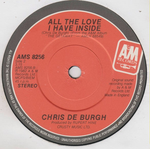 Chris de Burgh : Don't Pay The Ferryman (7", Single)