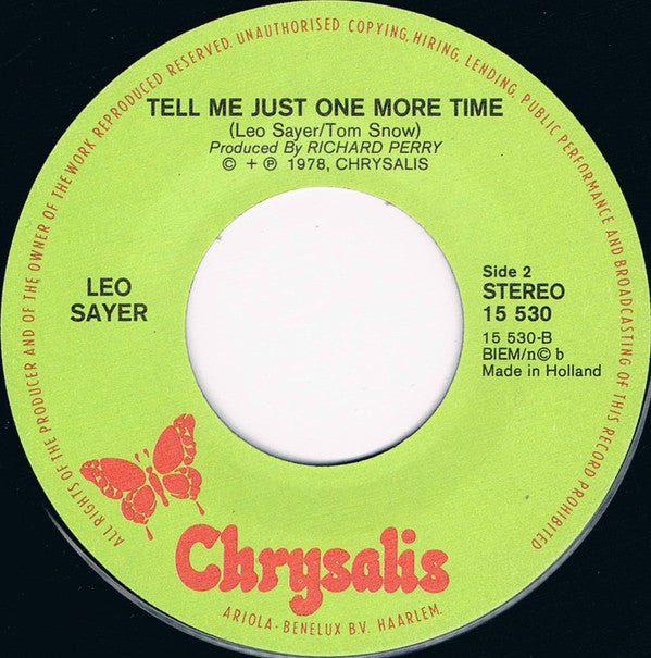 Leo Sayer : Dancing The Night Away (7", Single)