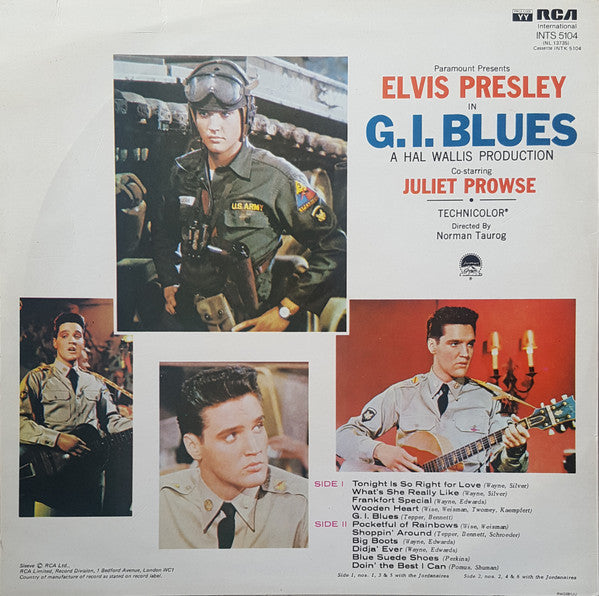 Elvis Presley : G.I. Blues (LP, Album, RE)