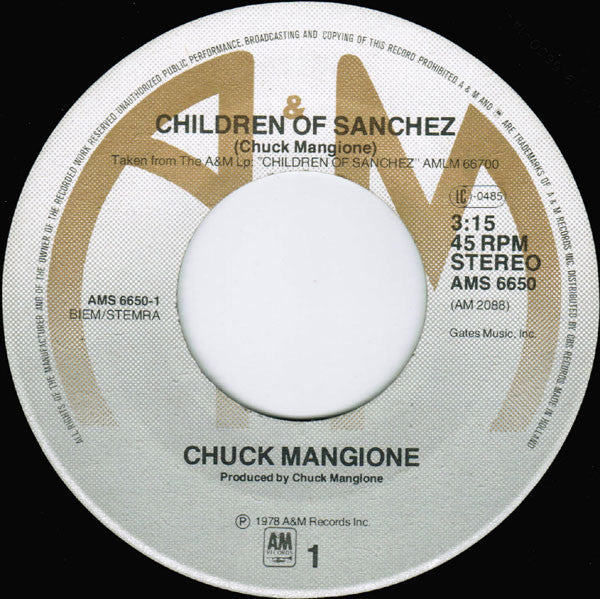 Chuck Mangione : Children Of Sanchez (7", Single)